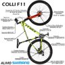 Bicicleta Colli F11 Kit Alivio Shimano Aro 29 Freio Hidráulico 27V Alumínio - Colli Bike - Amarelo - - 2