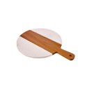 Ver imagem 1 de Tábua Redonda Acácia Mármore Branco Mimo