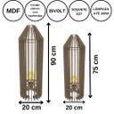 Ver imagem 3 de Luminária de Chão MDF PENEDO:Marrom/Kit com 2 - 90x20cm e 75x20cm