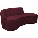 Ver imagem 1 de Sofá Curvo 02 Lugares 150cm Eron Braço Direito Veludo Vermelho - Nexta Casa