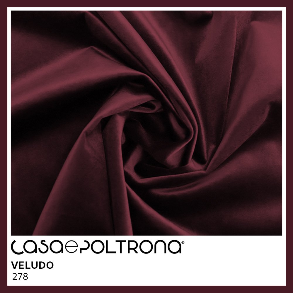 Sofá Curvo 02 Lugares 150cm Eron Veludo Vermelho - CasaePoltrona - 5