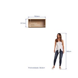 Armário Aéreo 80cm 1 Porta Basculante Is1611 Linha Isabelle Delmarco - 2