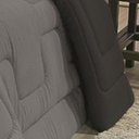 Ver imagem 3 de Edredom em Malha 100% Algodão Solteiro Dupla Face - Cinza - Preto