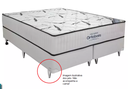 Ver imagem 3 de Kit 12 Pés para Cama Box ou Baú Juvene 12cm com Regulagem Cor:cromado