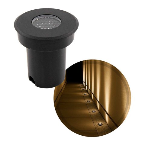 Balizador Spot Led P/ Solo Senf 5w 2700k Ip67 24° Irc90 Preto Alumínio Nordecor 4868 St3248