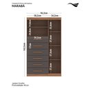 Ver imagem 2 de Cômoda Multiuso 1 Porta 6 Gavetas Maraba 1.6 Jatoba Grafite Santos Andirá