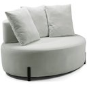 Ver imagem 1 de Poltrona Orgânica Chaise 2 Lugares 180cm Pés Industrial Zain K01 Veludo Bege - Lyam Decor