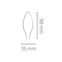 Ver imagem 2 de Lâmpada Led Save Energy Filamento Vela Milky C35 Ip65 4w E14 Bivolt 2400k Branco Quente Se-375.2327