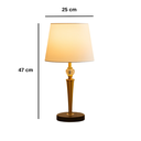 Ver imagem 2 de Abajur Sindora Dct00547 32x62cm E14x1 Dourado