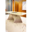 Ver imagem 2 de Mesa Madeira Maciça Base Torcida Off White 2,4x1,1m - Opala - Harmonia
