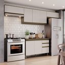 Ver imagem 2 de Cozinha Modulada Connect 4 Peças Balcão 120cm Duna/cristal com Tampo Mdp - Móveis Henn