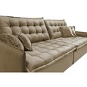 Ver imagem 1 de Sofá sem Caixa Retrátil Reclinável 2.55m Cama Inbox Versátil com Pillow Top e Molas Velusoft Bege