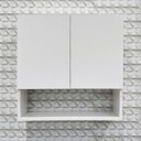 Ver imagem 4 de Módulo Suspenso 2 Portas Parede Armário Aéreo Para Lavanderia