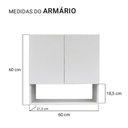Ver imagem 3 de Módulo Suspenso 2 Portas Parede Armário Aéreo Para Lavanderia