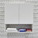 Ver imagem 1 de Módulo Suspenso 2 Portas Parede Armário Aéreo Para Lavanderia