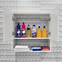 Ver imagem 2 de Módulo Suspenso 2 Portas Parede Armário Aéreo Para Lavanderia