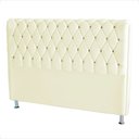 Ver imagem 2 de Cabeceira de Cama Box Londres Casal Queen 160 Cm Suede Botão de Strass Branco do Lar Móveis e Decora