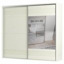 Ver imagem 1 de Roupeiro Menfis 2 Portas com Espelho Cor Off White 267cm - 66718