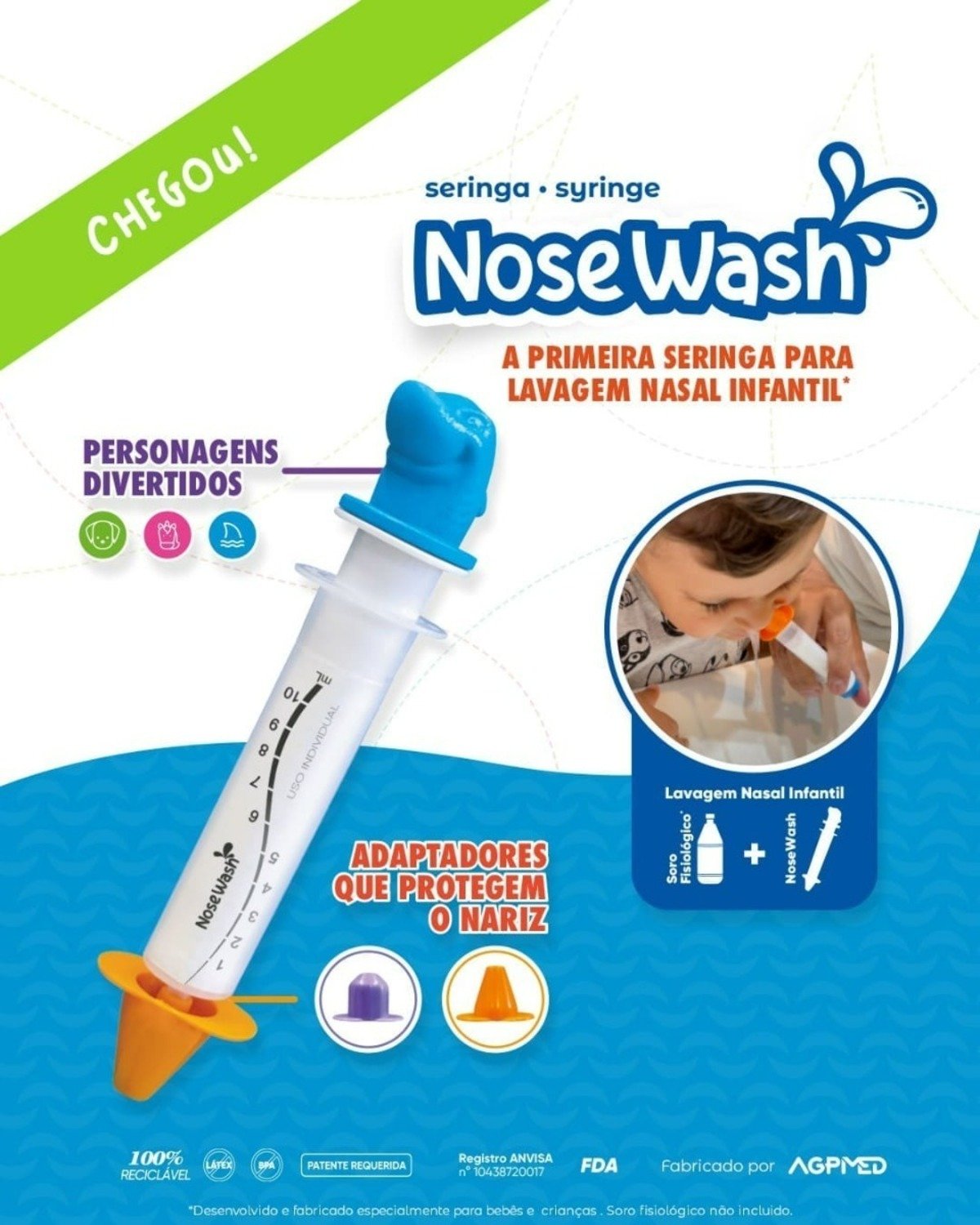 Dispositivo Nosewash de Lavagem Nasal Higienizador Bebê E Criança 10ml:Turabão - 4