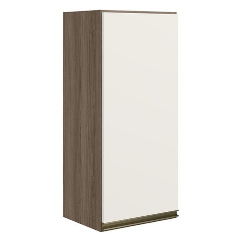 Armario Aereo 1 Porta Mdf 30 Cm Kali 12201 Carvalho Toq Off White Cetim Nicioli