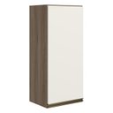 Ver imagem 1 de Armario Aereo 1 Porta Mdf 30 Cm Kali 12201 Carvalho Toq Off White Cetim Nicioli