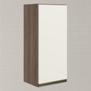 Ver imagem 2 de Armario Aereo 1 Porta Mdf 30 Cm Kali 12201 Carvalho Toq Off White Cetim Nicioli