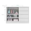Ver imagem 4 de Quarto Infantil com Guarda-Roupa 3 Portas 4 Gavetas e Cômoda Pérola