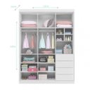 Ver imagem 3 de Quarto Infantil com Guarda-Roupa 3 Portas 4 Gavetas e Cômoda Pérola