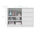 Ver imagem 5 de Quarto Infantil com Guarda-Roupa 3 Portas 4 Gavetas e Cômoda Pérola