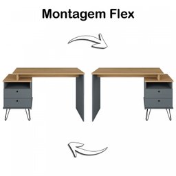 Escrivaninha com Regulagem Estilo Industrial Plus Artany - 7