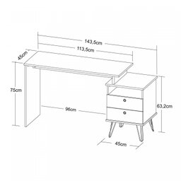 Escrivaninha com Regulagem Estilo Industrial Plus Artany - 15