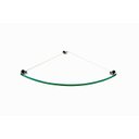 Ver imagem 1 de Porta Shampoo de Canto Curvo em Vidro Incolor Lapidado - Aquabox - 25cmx25cmx8mm