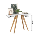 Ver imagem 3 de Aparador Hall de Entrada Monaco Pés em Madeira Maciça - Branco