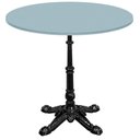 Ver imagem 1 de Base de Mesa Apus em Ferro Preto 75 Cm (alt) Tampo Mdp Redondo Cinza 70 Cm (larg) X 2,5 Cm (alt)