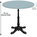 Ver imagem 5 de Base de Mesa Apus em Ferro Preto 75 Cm (alt) Tampo Mdp Redondo Cinza 70 Cm (larg) X 2,5 Cm (alt)