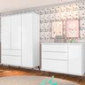 Quarto Infantil com Guarda Roupa 3 Portas 2 Gavetas e Cômoda 3 Gavetas 1 Porta Melinda  - 1