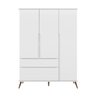 Quarto Infantil com Guarda Roupa 3 Portas 2 Gavetas e Cômoda 3 Gavetas 1 Porta Melinda  - 5
