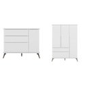 Ver imagem 2 de Quarto Infantil com Guarda Roupa 3 Portas 2 Gavetas e Cômoda 3 Gavetas 1 Porta Melinda