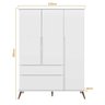Quarto Infantil com Guarda Roupa 3 Portas 2 Gavetas e Cômoda 3 Gavetas 1 Porta Melinda  - 7