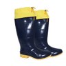 Bota Galocha Borracha Pvc Impermeável Azul/amarela C/amarra Kadesh 43 - 1