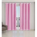 Ver imagem 1 de Cortina Voil Xadrez Para Sala, Quarto e Cozinha 6,00 x 2,80 Rosa