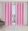 Ver imagem 1 de Cortina Voil Xadrez Para Sala, Quarto e Cozinha 6,00 x 2,80 Rosa