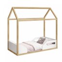 Ver imagem 2 de Mini Cama Infantil Montessoriana Zoe Branco/Fosco/Madeira Pinus
