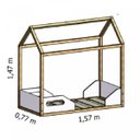 Ver imagem 3 de Mini Cama Infantil Montessoriana Zoe Branco/Fosco/Madeira Pinus
