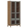 Cristaleira 1,80 2 Portas 1 Gaveta Barcelona Madeira Maciça 2157vz Oak Ferrolack Finestra - 4