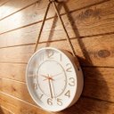 Ver imagem 1 de Relógio Parede Decorativo Redondo Branco com Alça Corda 30cm