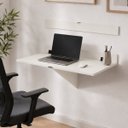 Ver imagem 1 de Mesa Suspensa Dobrável 80x50cm MDF 15mm - Pocket Off White