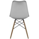 Ver imagem 3 de Kit com 4 Cadeiras Saarinen Branca com Pés de Madeira Design Moderno e Elegante