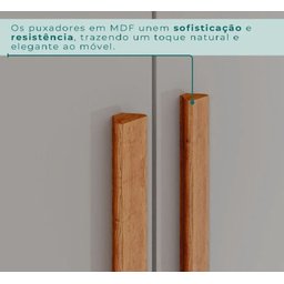 Guarda Roupa 2 Metros de Largura 6 Portas 3 Gavetas Ubatuba Valverde - 7