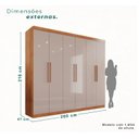Ver imagem 3 de Guarda Roupa 2 Metros de Largura 6 Portas 3 Gavetas Ubatuba Valverde